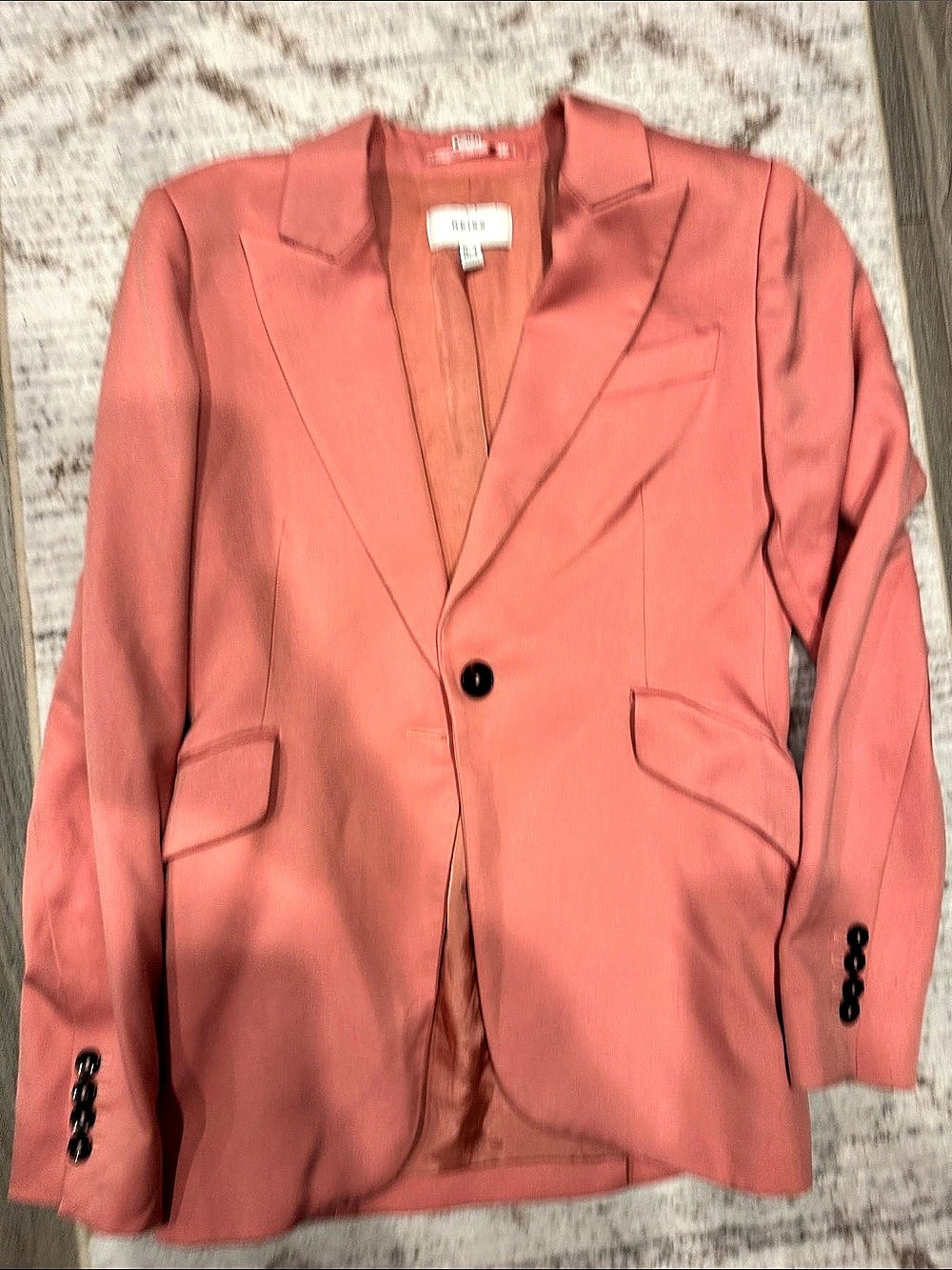 Reiss Millie Tailored Single-Breasted Blazer Pink Size 4